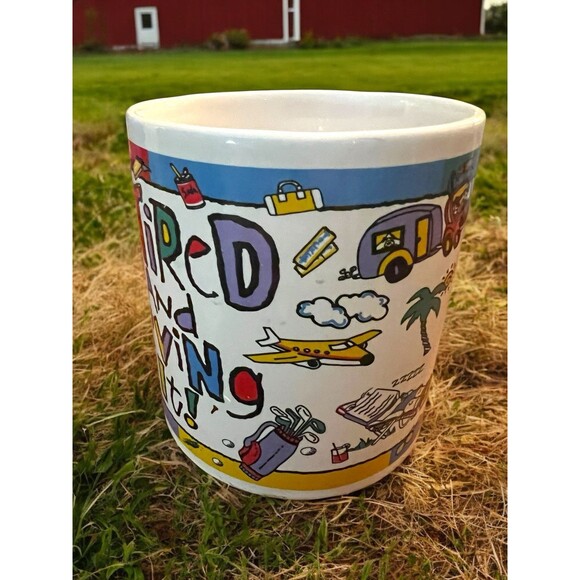 Vintage Coffee Mug Retired and Loving It Bright Humor 1995 Trisar Retirement - Picture 4 of 9